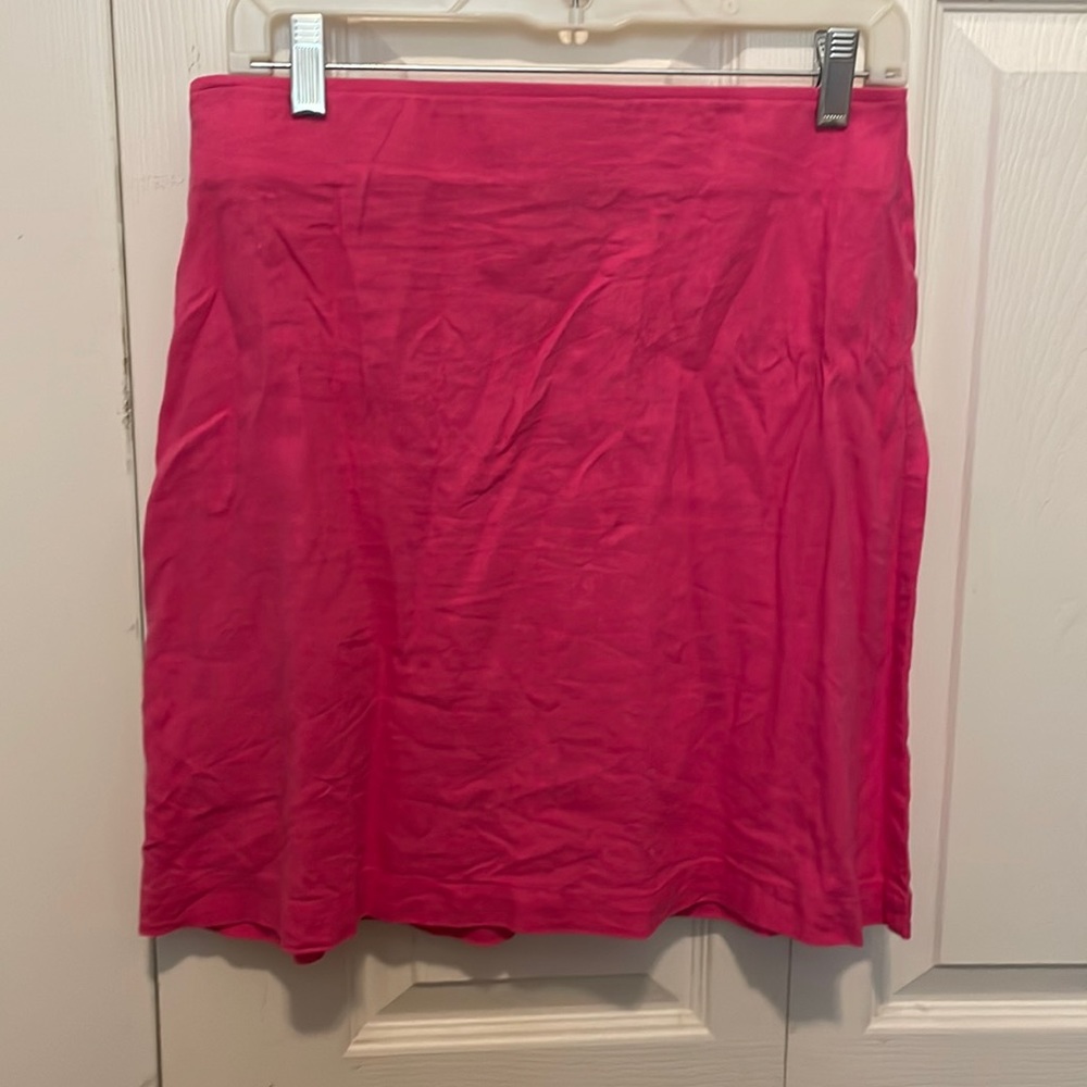 Hot pink mini skirt